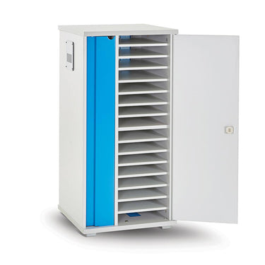 lapcabby lyte 16 single door | 16-device static ac charging cabinet for laptops, tablets & chromebooks up to 15